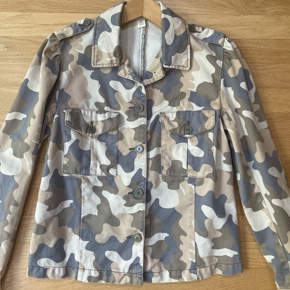 Vintage Old Navy Light Camo Button Up Jacket Size Small - Picture 3 of 10